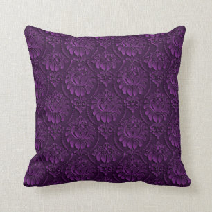 Luxury Purple Floral Cushion