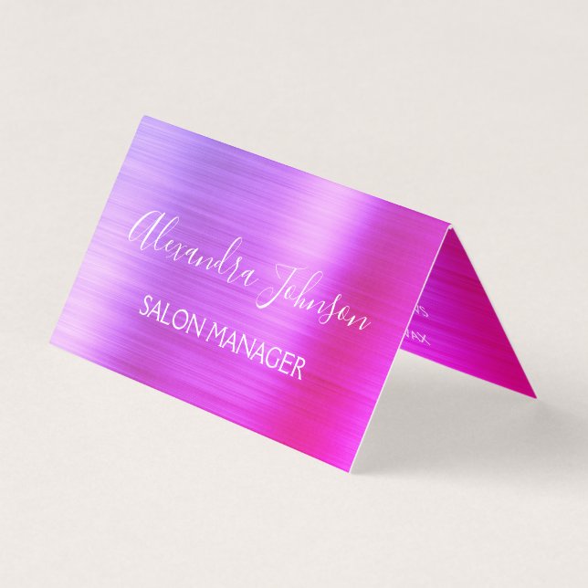 Luxury Purple Foil Modern Business Business Card (Front)