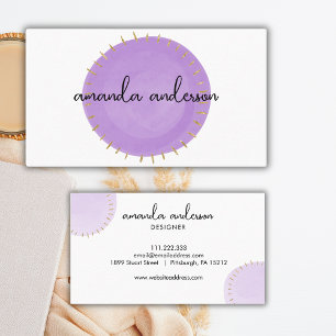 Luxury Purple Gold Circle Professional Business Card