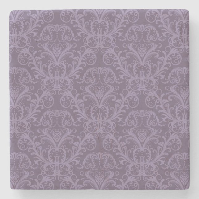 Luxury Purple Wallpaper Stone Coaster (Front)