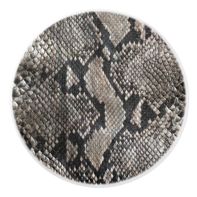 Luxury Python Snake Skin - Rich Elegant Fashion  Ceramic Knob (Front)