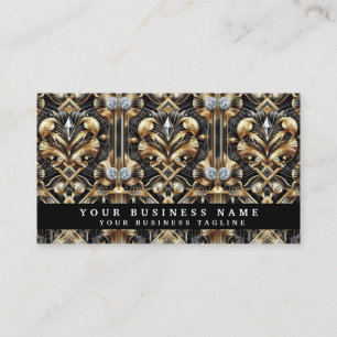 Luxury QR Code Art Deco Business Cards