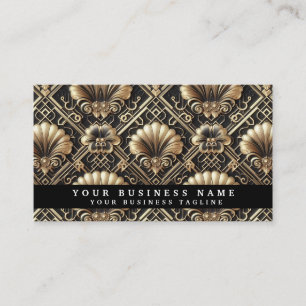 Luxury QR Code Art Deco Business Cards