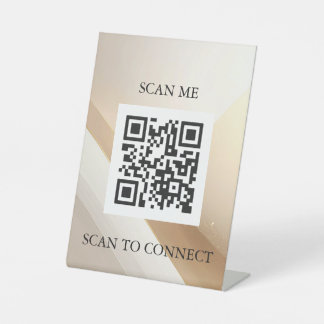 Luxury QR Code Sign | Scan Me Table Sign | Minimal