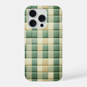 Luxury Quilted Fabric Pattern Case - Sage Green