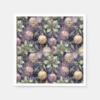 Luxury Radiance: Purple and Gold Christmas Splendo