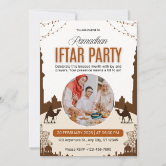 Luxury Ramadan Iftar Invitation | Elegant Islamic