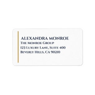 Luxury Real Estate Address – Minimal Elegant Label