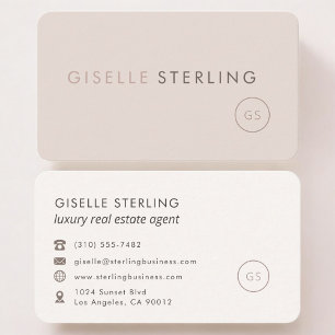 Luxury Real Estate Agent Feminine Professional Business Card