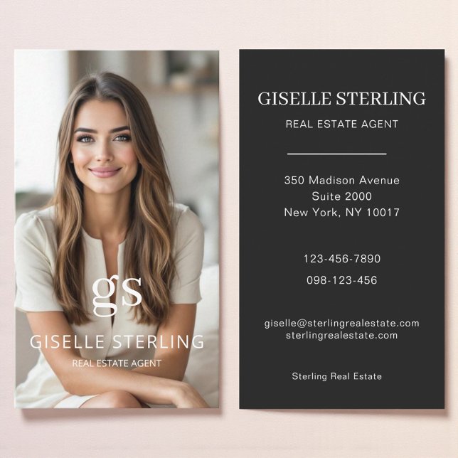 Luxury Real Estate Agent Photo Professional Business Card (Creator Uploaded)