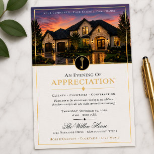 Luxury Real Estate Client Appreciation White Gold