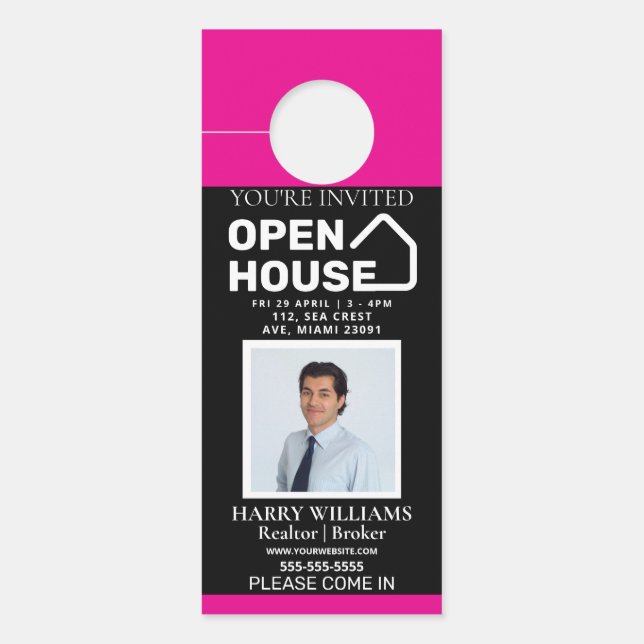Luxury Real Estate Door Hanger | Open House (Front)