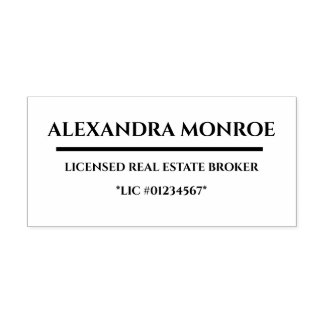 Luxury Real Estate Name – Minimal Professional Self-inking Stamp