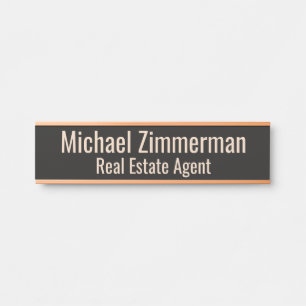 Luxury Realtor Real Estate Agent Office Door Sign