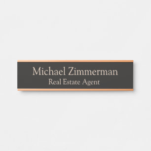 Luxury Realtor Real Estate Agent Office Door Sign