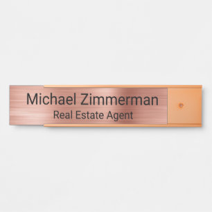 Luxury Realtor Real Estate Agent Office Door Sign