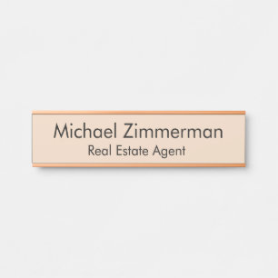 Luxury Realtor Real Estate Agent Office Door Sign