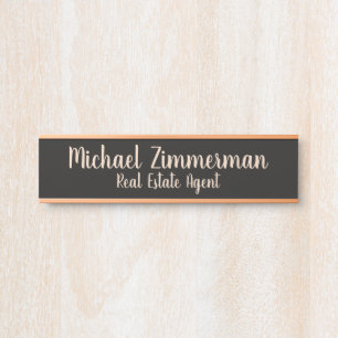 Luxury Realtor Real Estate Agent Office Door Sign