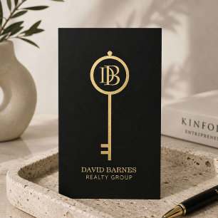 Luxury Realty Group Black Gold Business Card