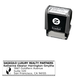 Luxury Realty Return Address Logo Mini Trodat 4911 Self-inking Stamp