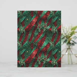 Luxury Red and Emerald Green Christmas Paper