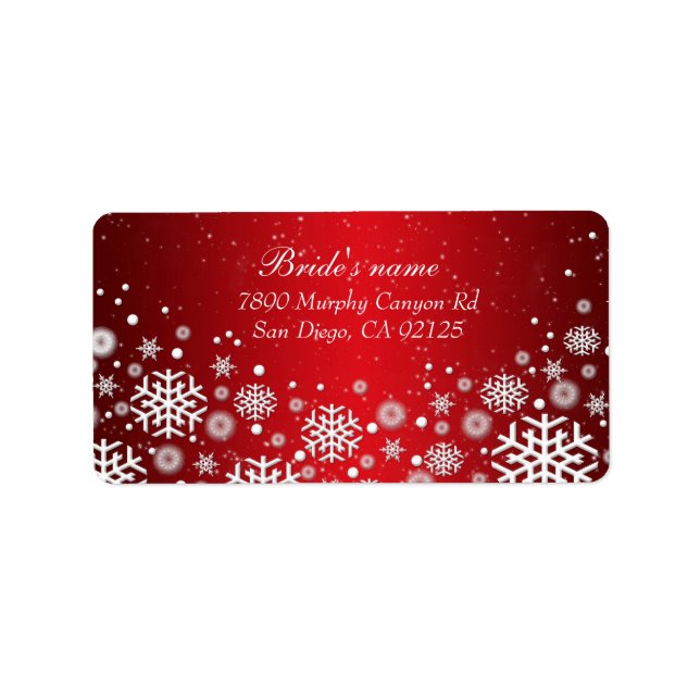 Luxury Red Christmas Spirit Address label (Front)