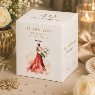 Luxury Red Dress Birthday Favour Box