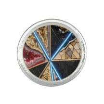 Luxury Red Geode Gold Mosaic