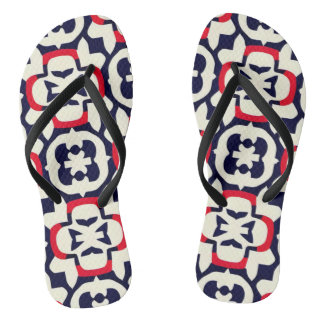 Luxury Red White and Blue Thongs