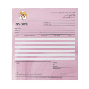 Luxury Restaurant Invoice / Receipt Notepad