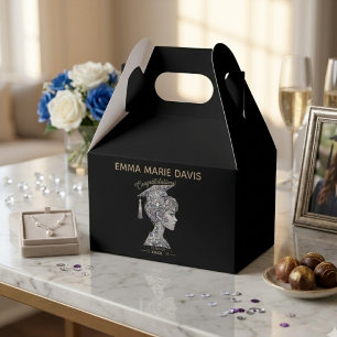 Luxury Rhinestone Female Graduate Personalised Favour Box