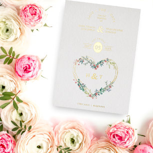 Luxury Romantic Botanical Floral Pink Shades Heart