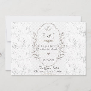 Luxury Romantic Wedding Celebration Design Invitation
