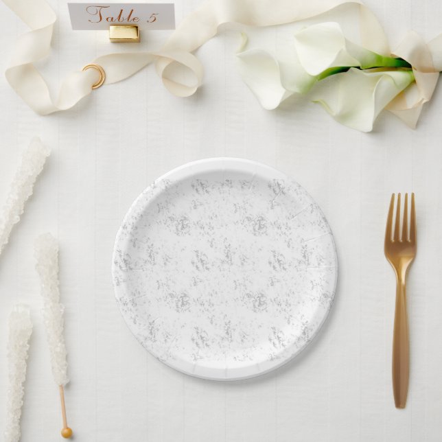 Luxury Romantic Wedding Celebration Design Paper Plate (Wedding)