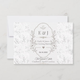 Luxury Romantic Wedding Celebration Design Save The Date