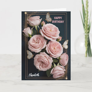 Luxury Rose Birthday  Card