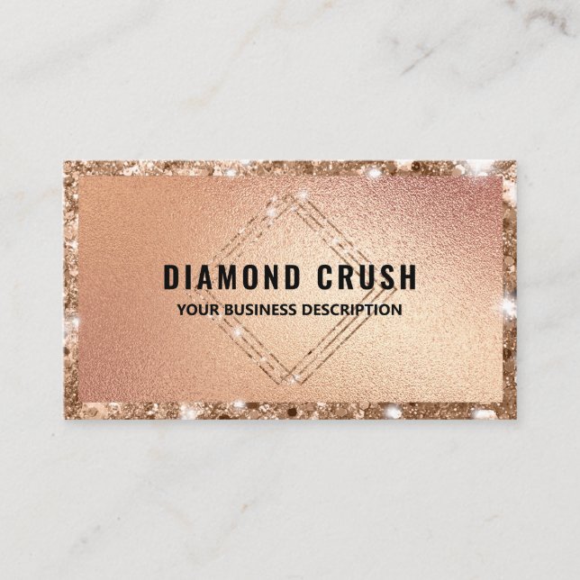 Luxury Rose Gold Bath Skin And Body Business Card (Front)
