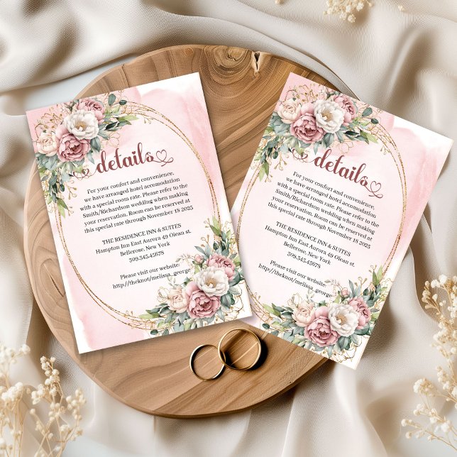 Luxury Rose Gold Flowers Eucalyptus Details Card (Luxury Rose Gold Flowers Eucalyptus Details Card)