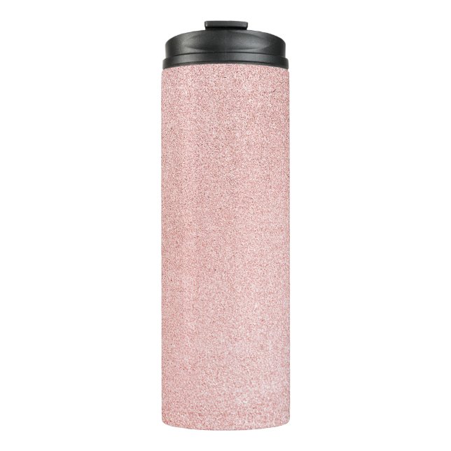 Luxury Rose gold glitter design Thermal Tumbler (Front)