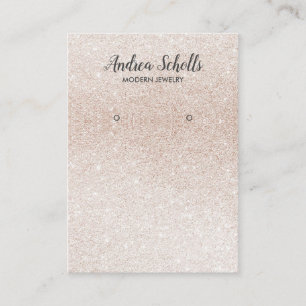 Luxury Rose gold glitter jewellery Earring Displa Business Card