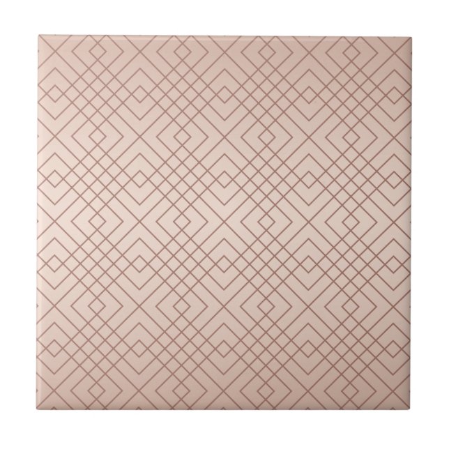 Luxury Rose Gold pattern Ceramic Tile (Front)