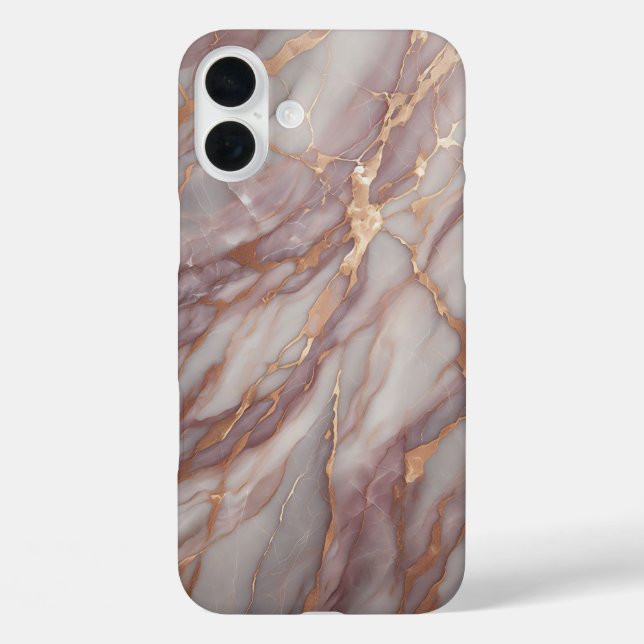 Luxury Rose Gold & Pink Marble Case - Elegant Soft (Back)