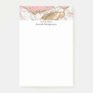 Luxury Rose Gold Pink Marble Design Post-it Notes