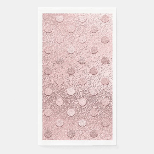 Luxury Rose Gold Pink  Napkin (Front)