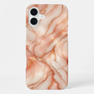 Luxury Rose Gold & Soft Pink Marble Case - Elegant