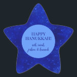 Luxury Royal Blue Foil Hanukkah Personalised Star Sticker<br><div class="desc">These fabulous gift tags would look great on all your Hanukkah gifts.  They are so festive in a star shape.  They'll look so cute on your gifts.</div>