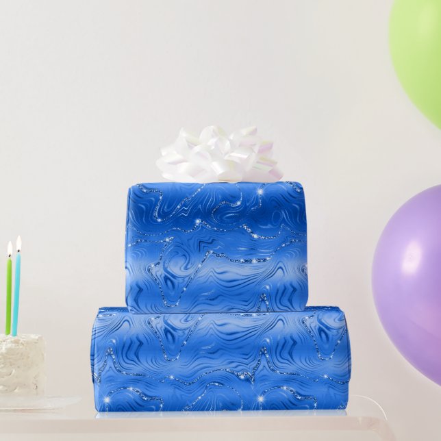 Luxury Royal Blue Wrapping Paper (Party Gifts)