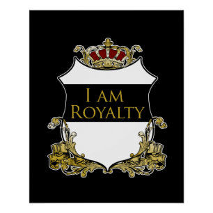 Luxury Royal Crown Crest Gold Shield Bold Regal Poster