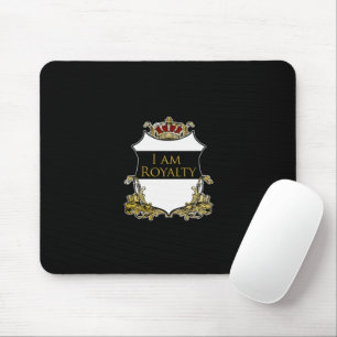Luxury Royal Crown Crest Gold Shield Regal Mouse Pad