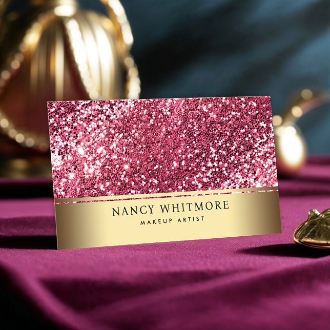 Luxury Royal Gold & Red Glitter Elegant Business Card (Creator Uploaded)
